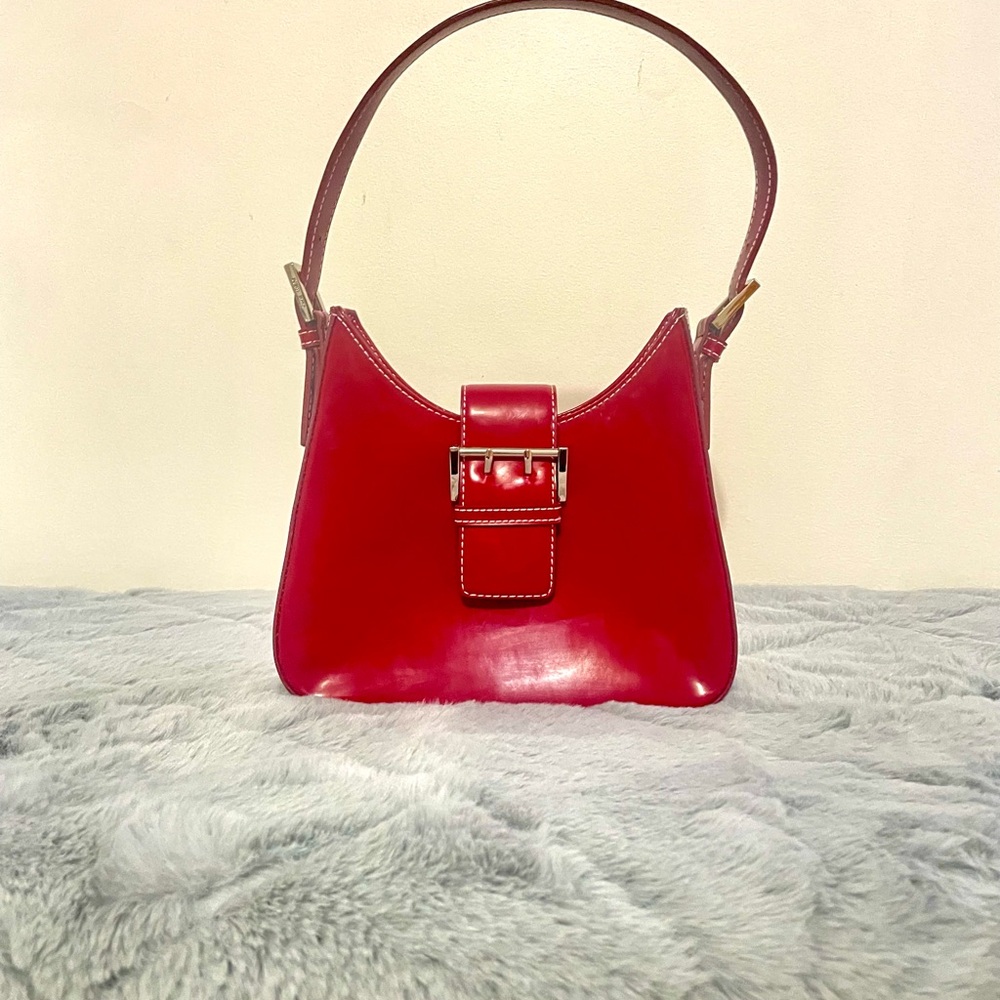 Nine West Red Shoulder Bag with Buckle